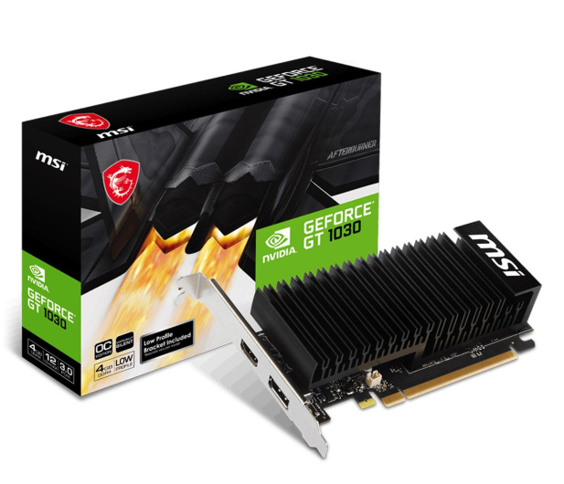 MSI Karta graficzna GeForce GT 1030 4GHD4 LP OC 4GD DR4 64BIT DP/HDMI GEFORCE GT 1030 4GHD4 LP OC - 1272183 - zdjęcie